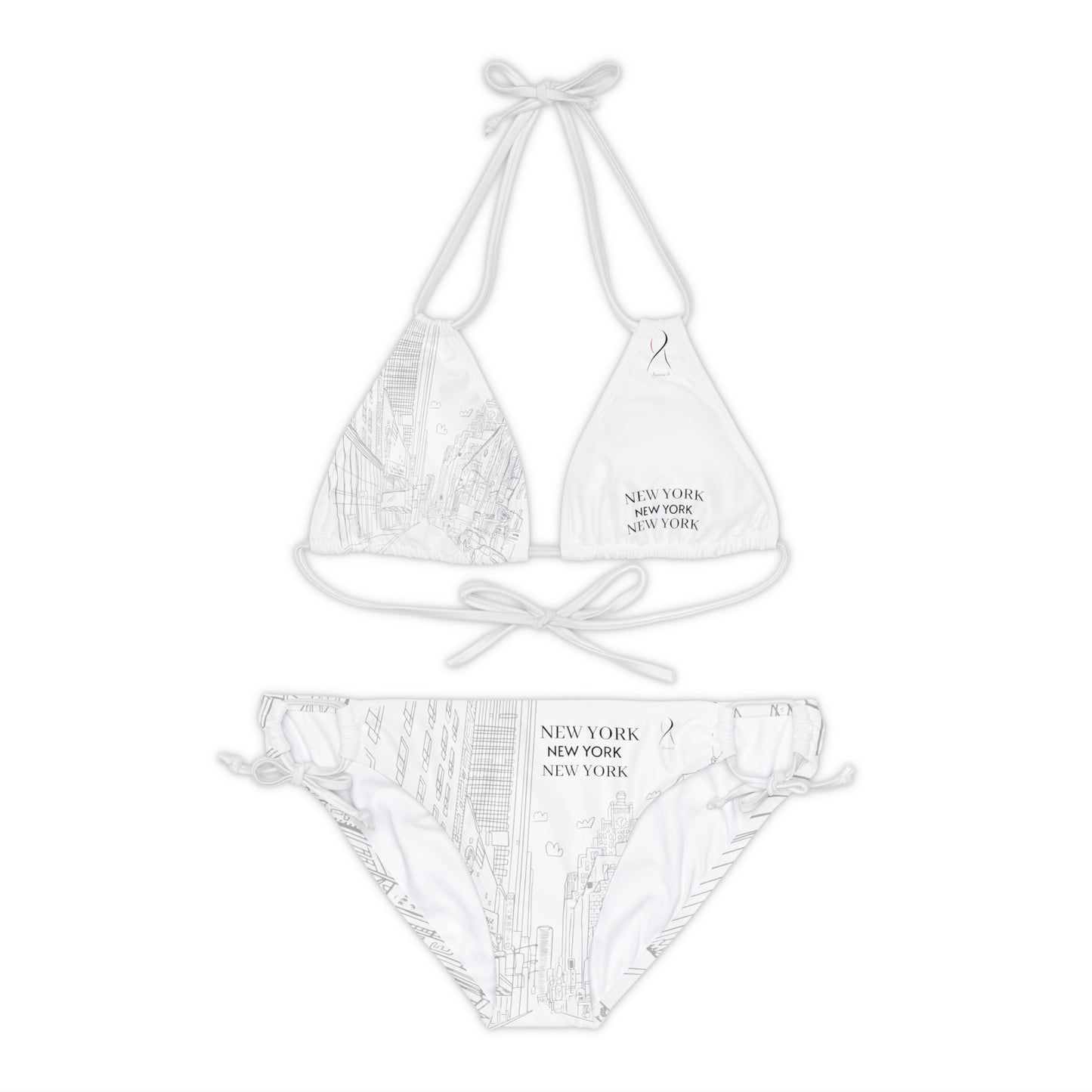 New York Strappy Bikini Set (AOP)